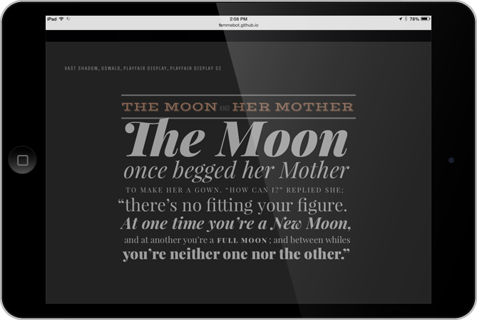 Google Fonts Typography