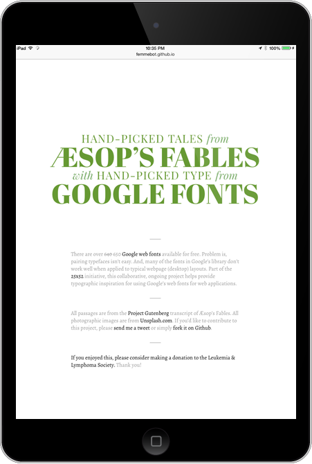 Google Fonts Typography